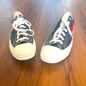 Comme des Garçons black converse. Worn once. Comes with original box.
